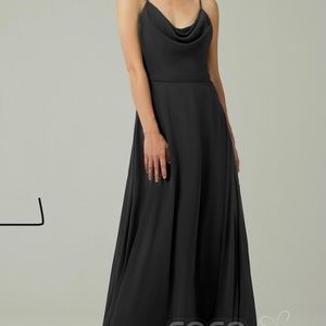 A-Line Floor Length Chiffon Bridesmaid Dress